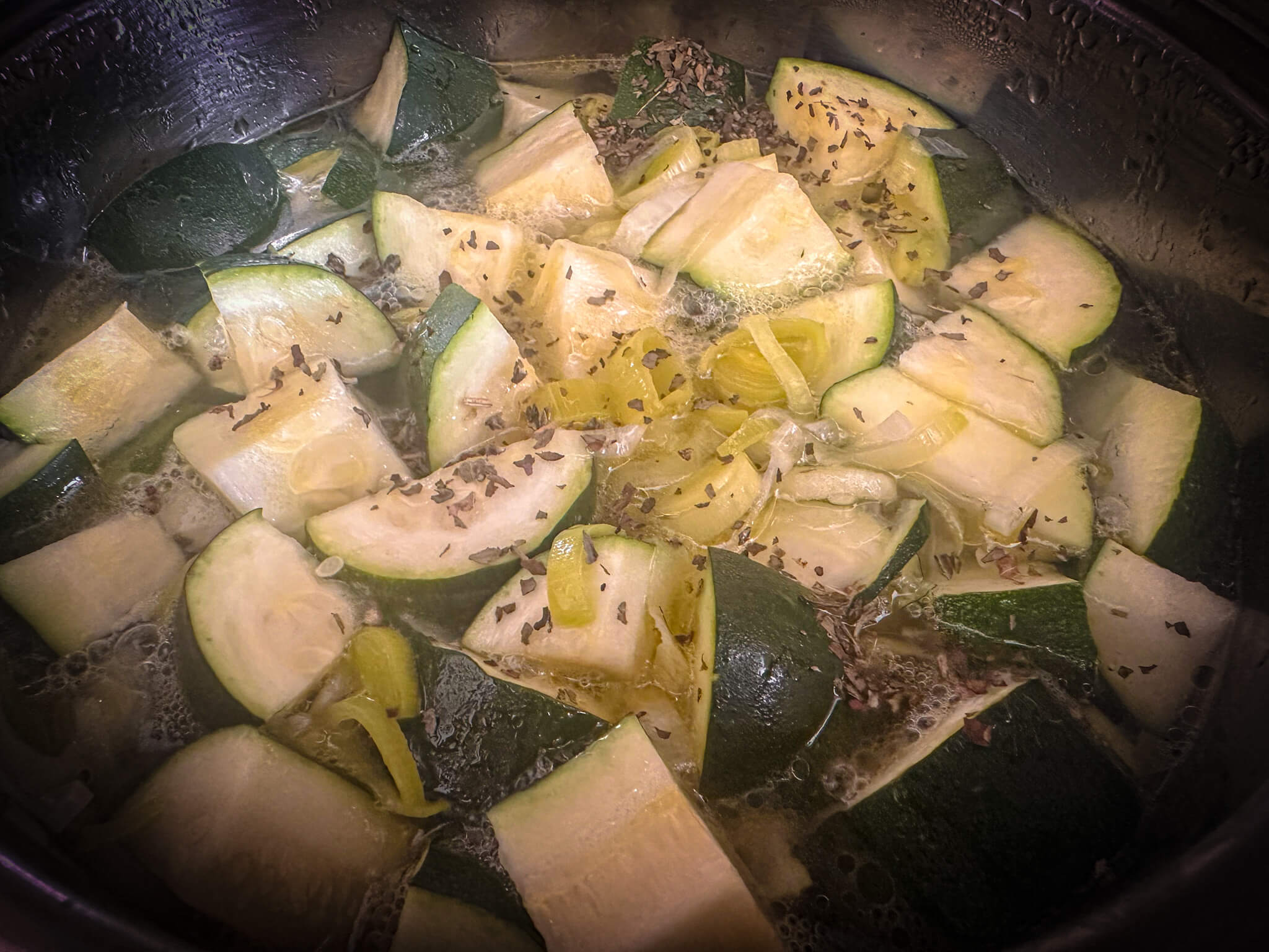 Chilled Zucchini and Leek Soup add herbs