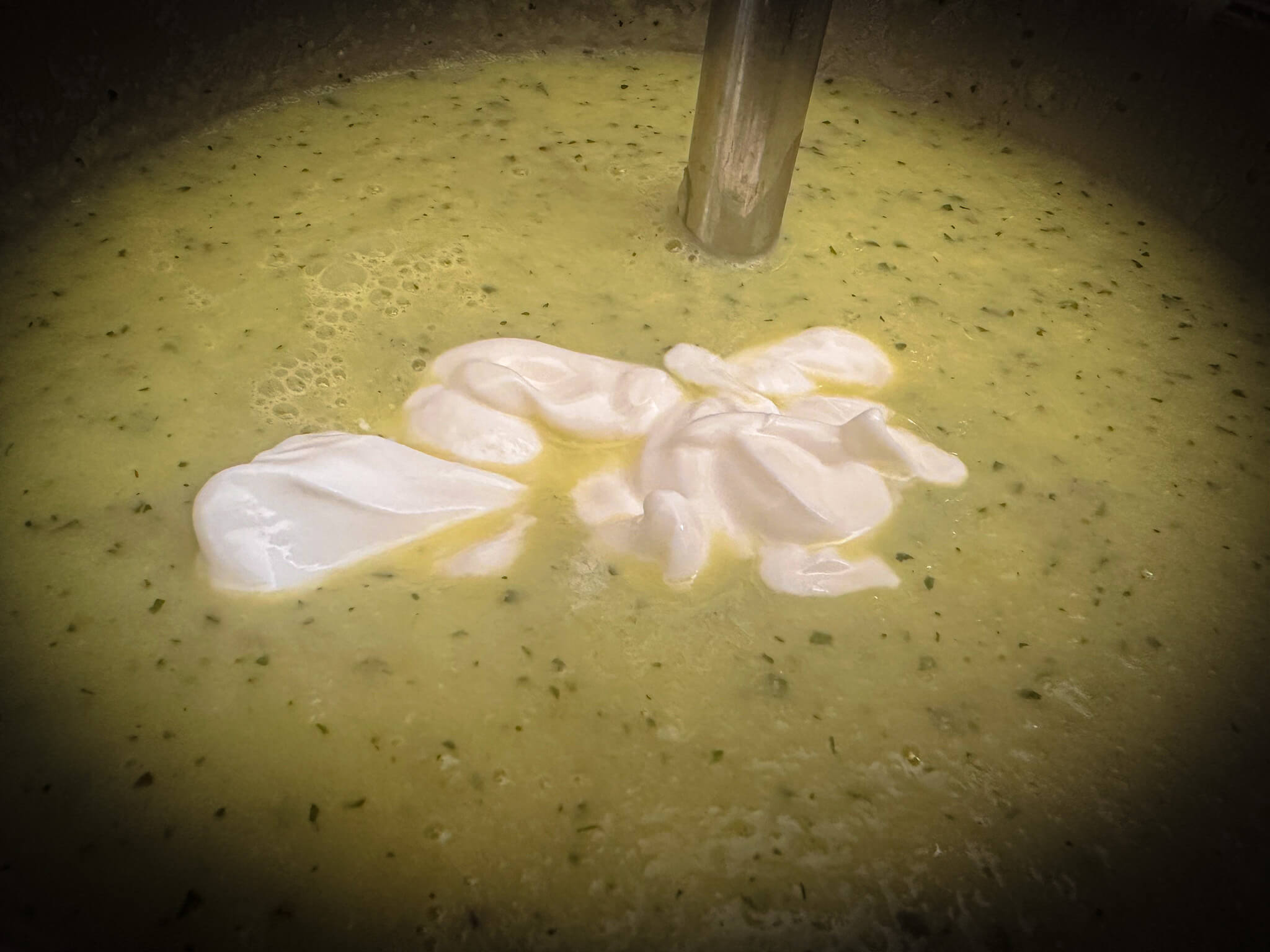 Chilled Zucchini and Leek Soup add yogurt