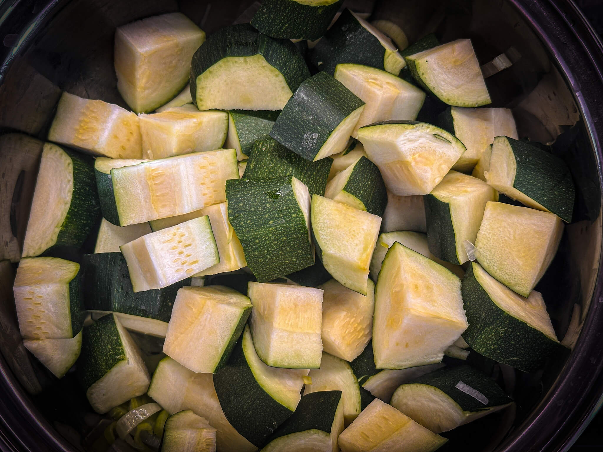 Chilled Zucchini and Leek Soup add zucchini