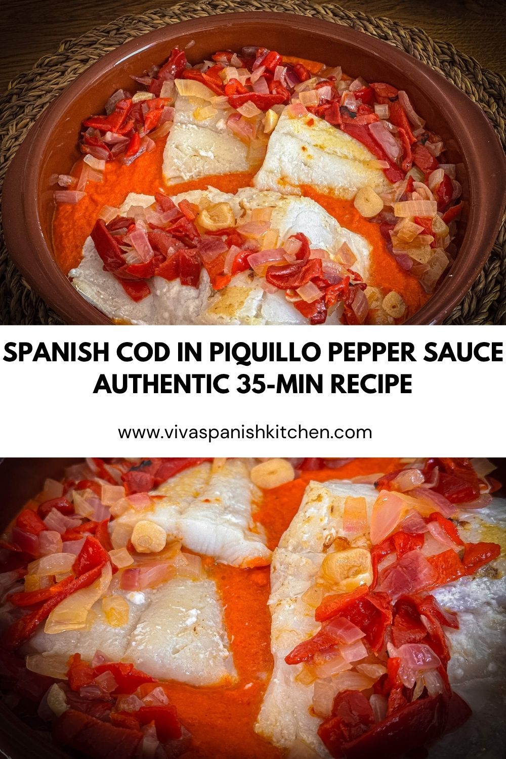 PINTEREST 3 Spanish Cod in Piquillo Pepper Sauce Authentic 35-Min Recipe