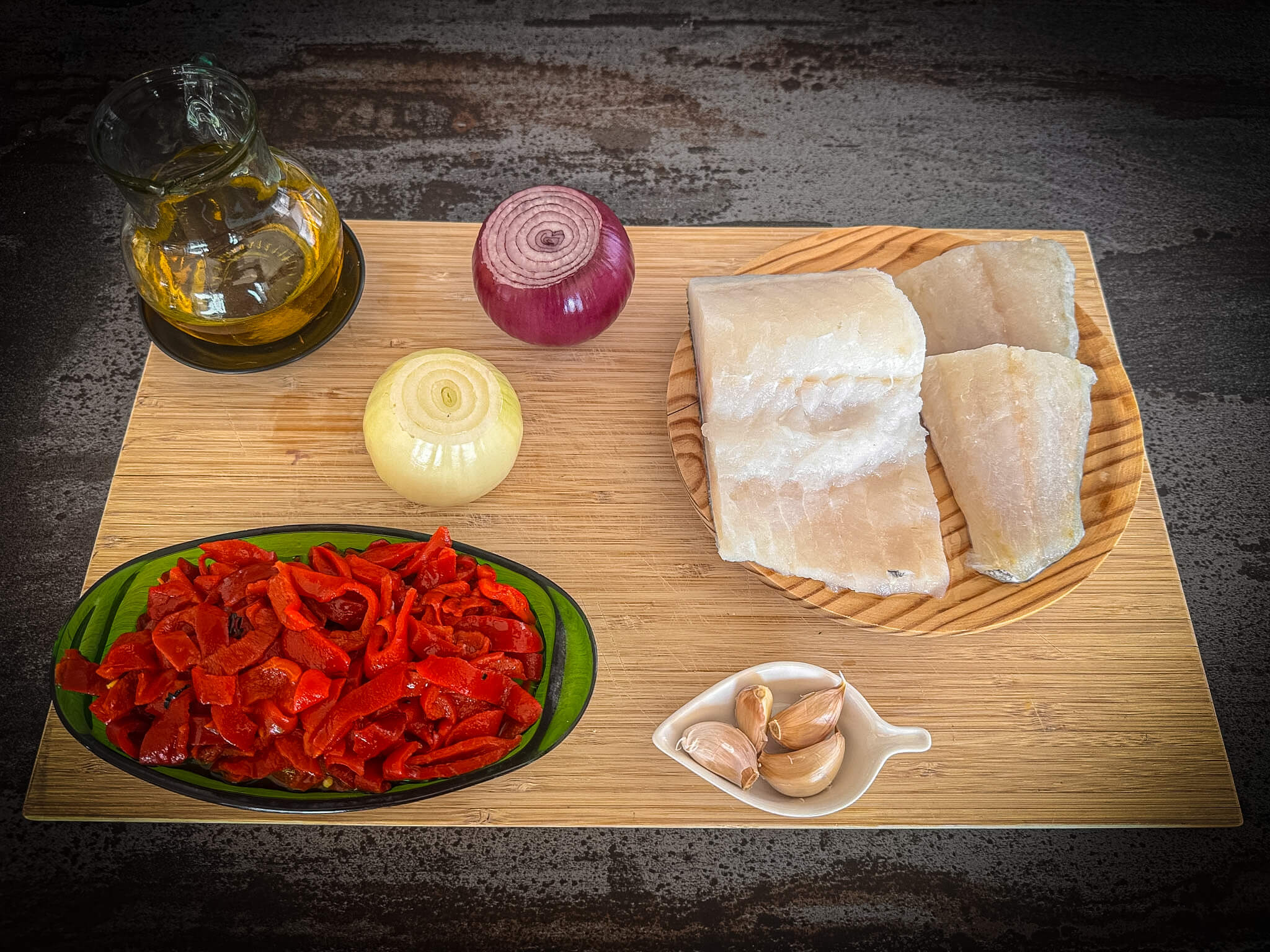 Spanish Cod in Piquillo Pepper Sauce ingredients principal