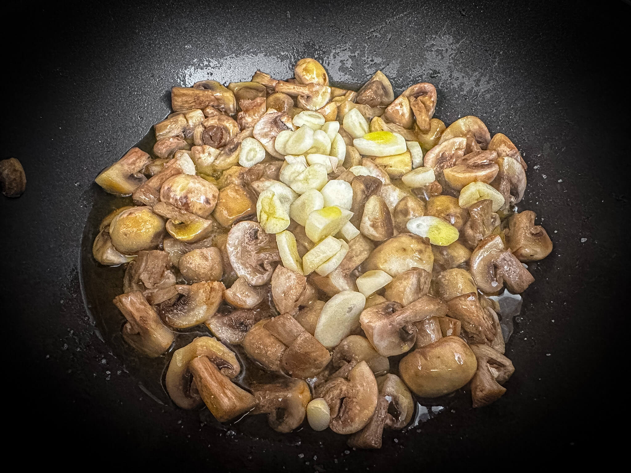 Spanish Garlic Mushrooms add garlic