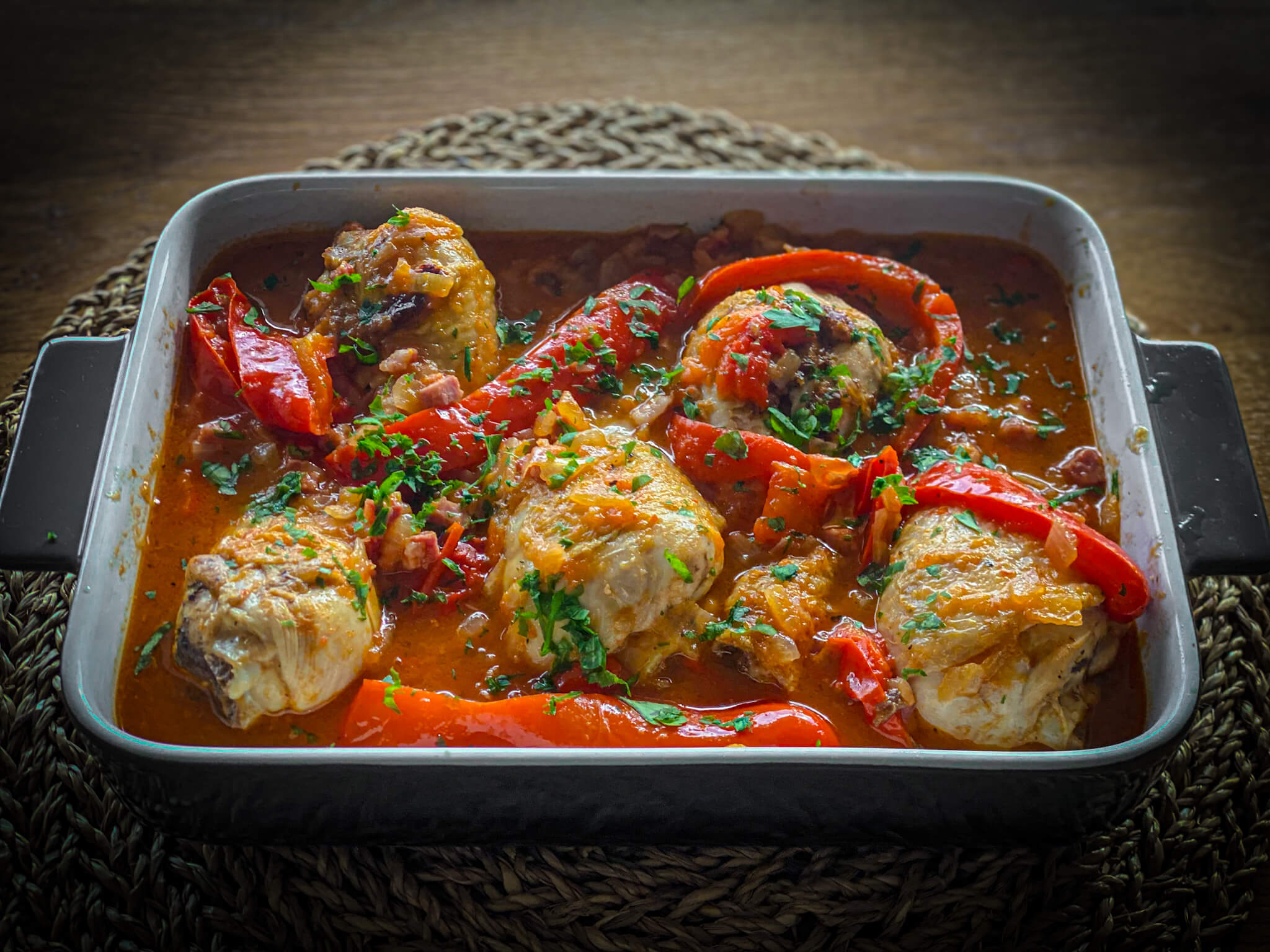 pollo al chilindron prepared nice picture