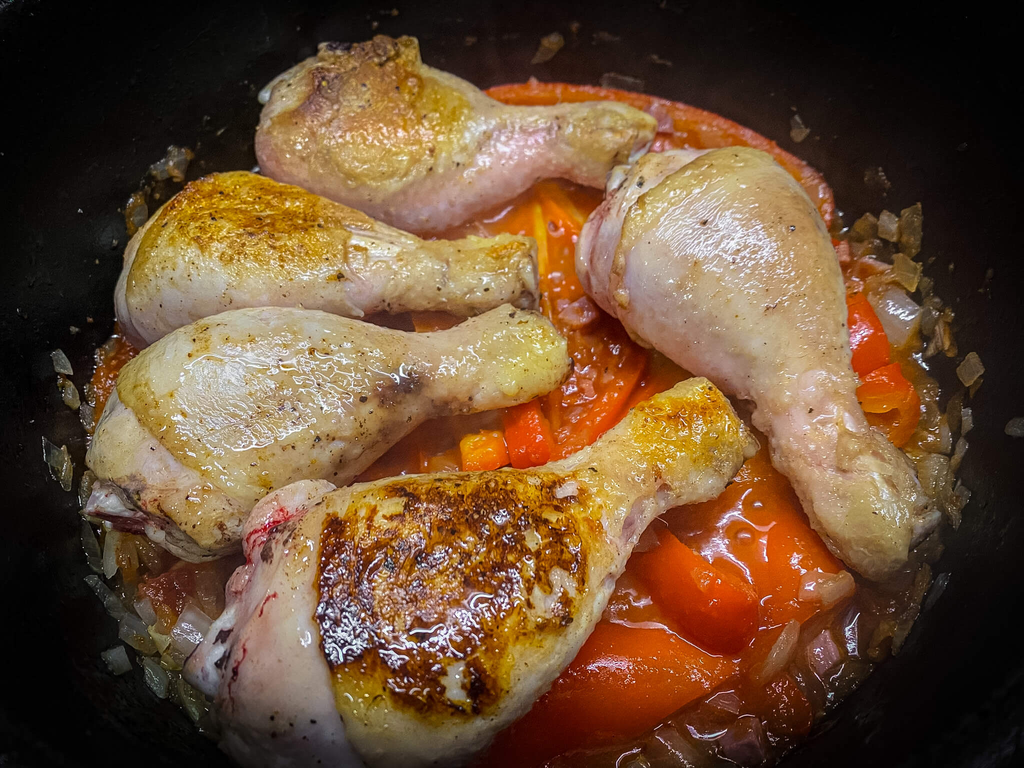 pollo al chilindron return chicken thighs picture